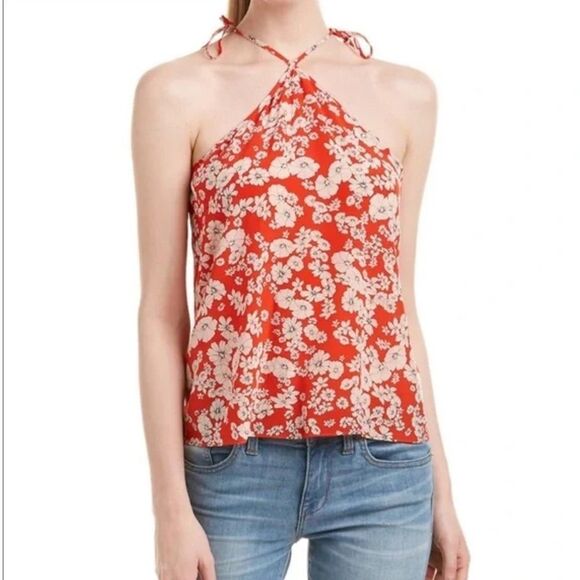Rebecca Taylor Tops - Rebecca Taylor Silk Cherry Blossom Halter Top